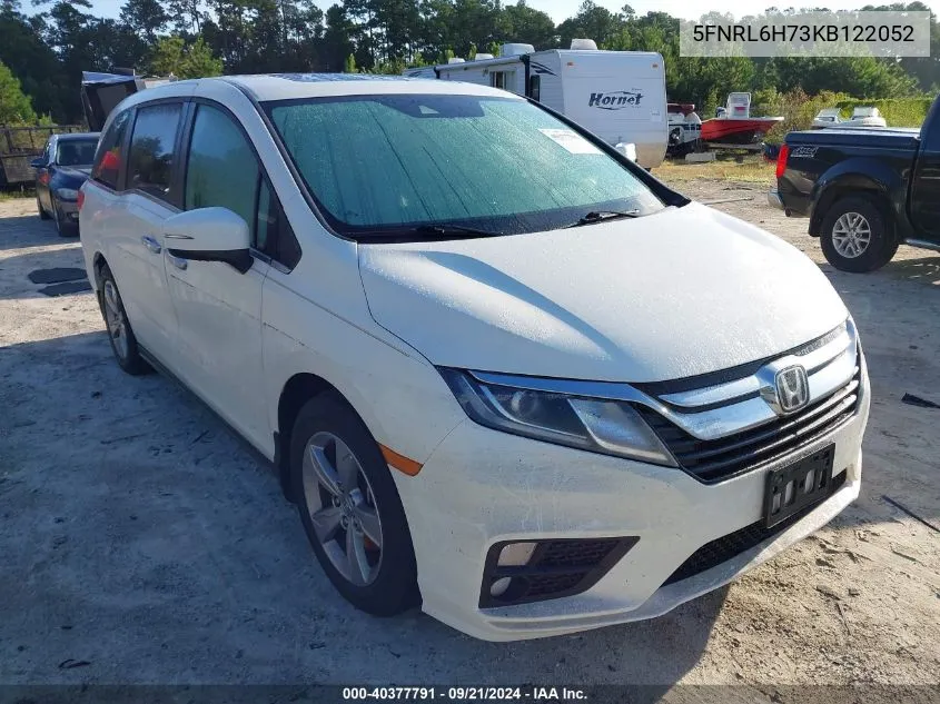 2019 Honda Odyssey Ex-L VIN: 5FNRL6H73KB122052 Lot: 40377791