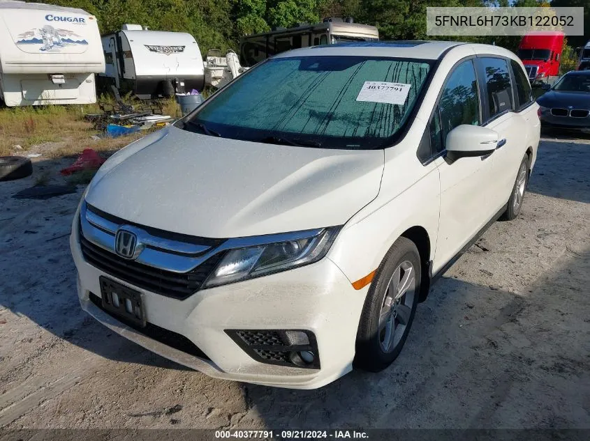 2019 Honda Odyssey Ex-L VIN: 5FNRL6H73KB122052 Lot: 40377791