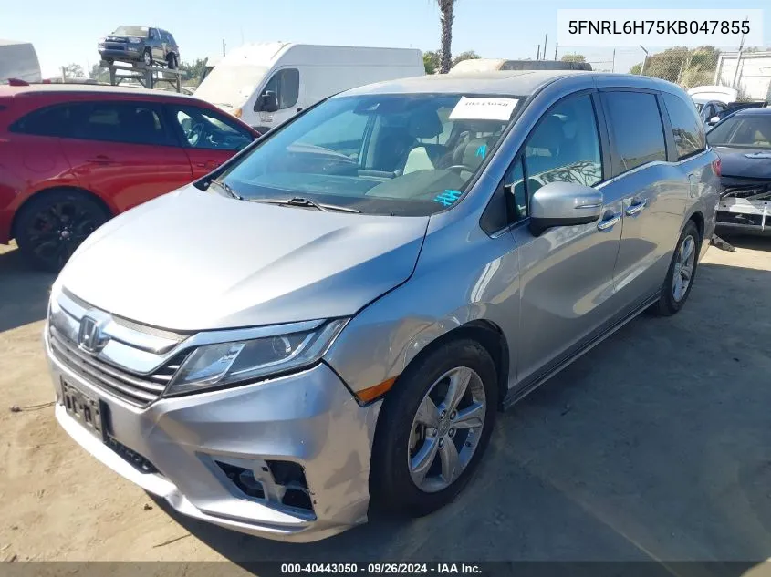 2019 Honda Odyssey Ex-L VIN: 5FNRL6H75KB047855 Lot: 40443050