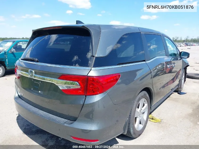 2019 Honda Odyssey Ex-L VIN: 5FNRL6H70KB051876 Lot: 40457853