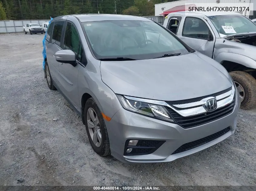 2019 Honda Odyssey Exl VIN: 5FNRL6H7XKB071374 Lot: 40460014