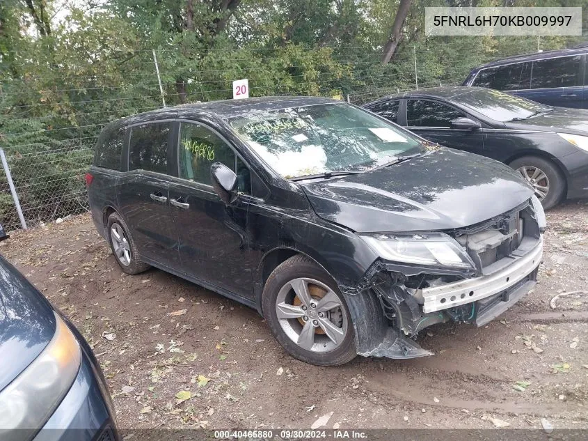 2019 Honda Odyssey Exl VIN: 5FNRL6H70KB009997 Lot: 40465880