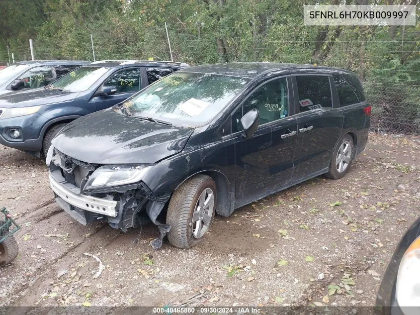 2019 Honda Odyssey Exl VIN: 5FNRL6H70KB009997 Lot: 40465880