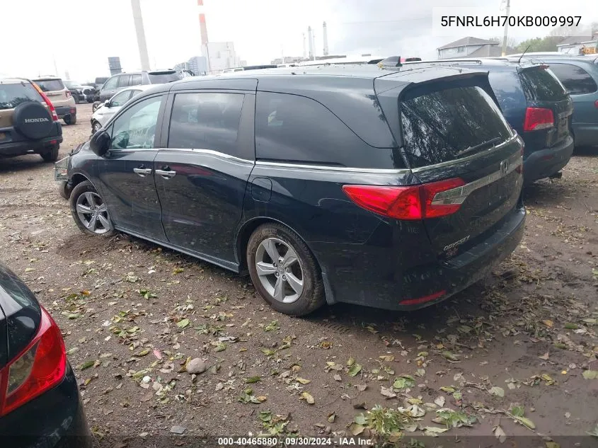 2019 Honda Odyssey Exl VIN: 5FNRL6H70KB009997 Lot: 40465880