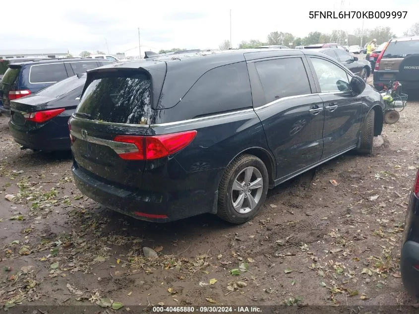 2019 Honda Odyssey Exl VIN: 5FNRL6H70KB009997 Lot: 40465880