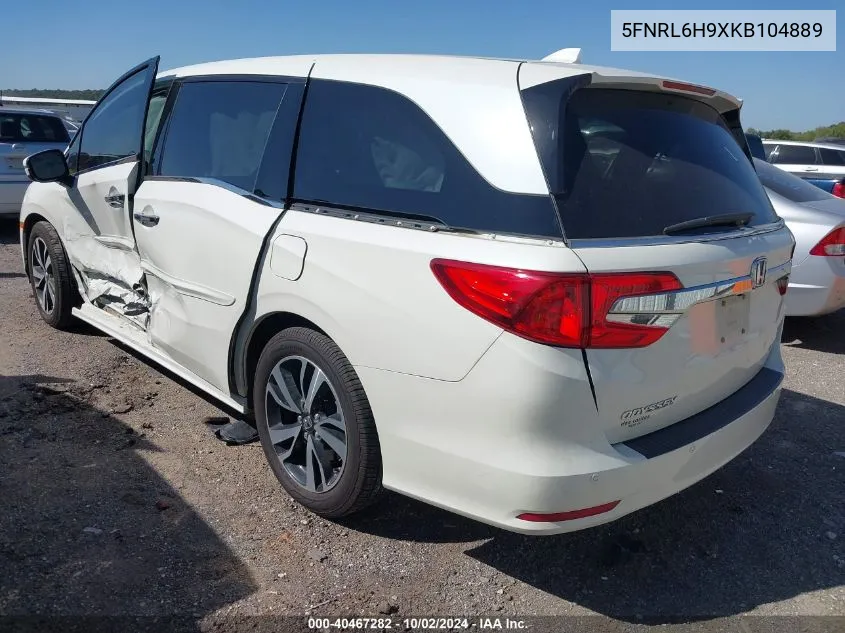 2019 Honda Odyssey Elite VIN: 5FNRL6H9XKB104889 Lot: 40467282