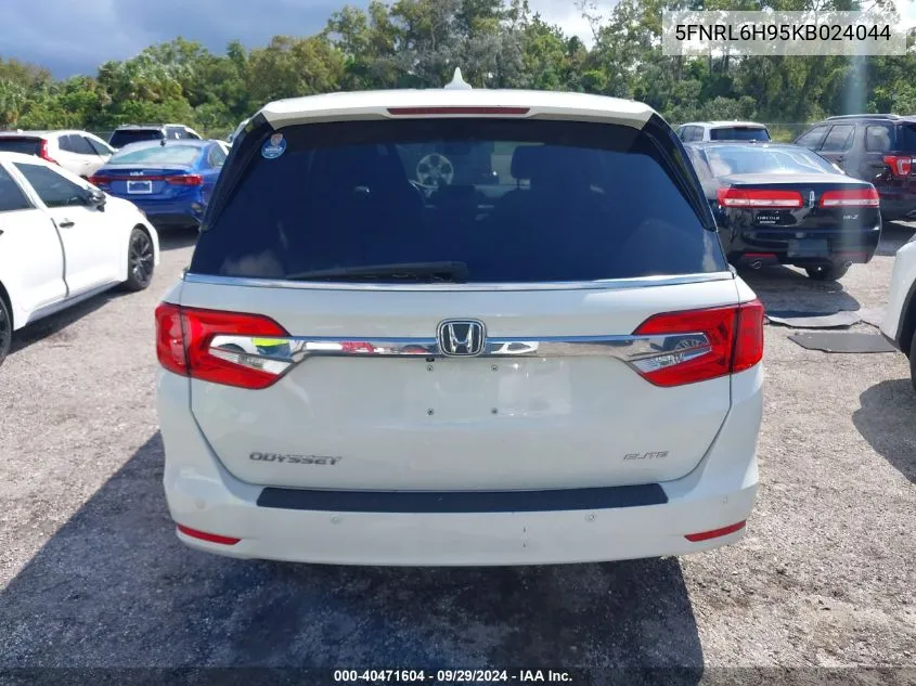 2019 Honda Odyssey Elite VIN: 5FNRL6H95KB024044 Lot: 40471604