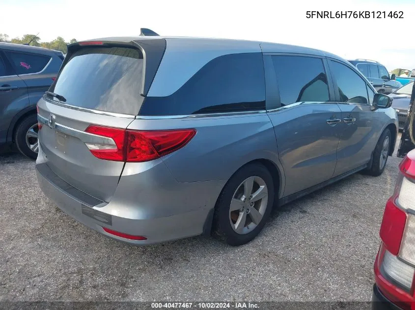 2019 Honda Odyssey Exl VIN: 5FNRL6H76KB121462 Lot: 40477467