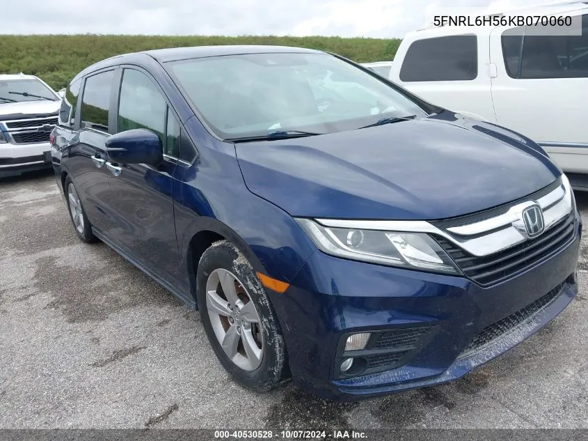 2019 Honda Odyssey Ex VIN: 5FNRL6H56KB070060 Lot: 40530528