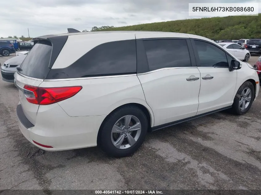 2019 Honda Odyssey Exl VIN: 5FNRL6H73KB088680 Lot: 40541742