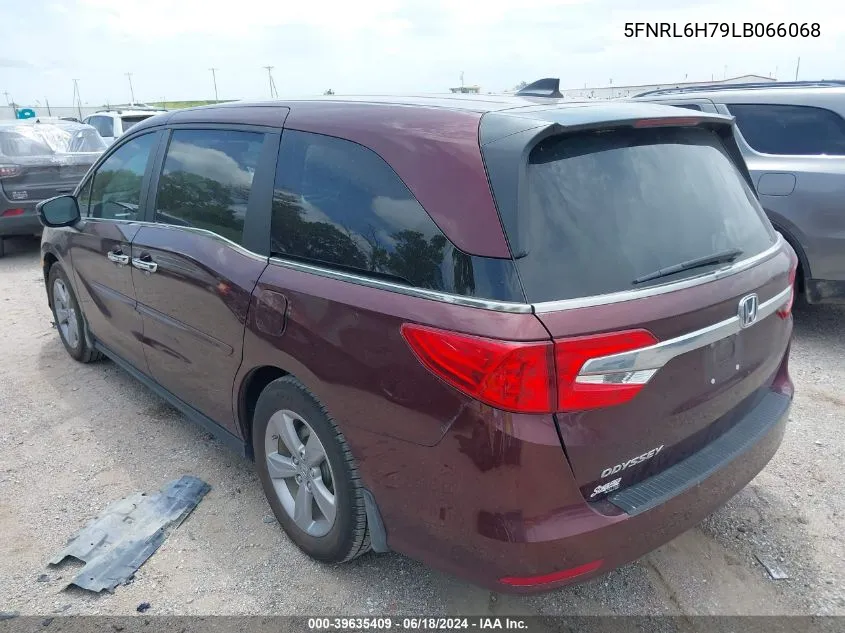 2020 Honda Odyssey Ex-L/Ex-L W/Navi Res VIN: 5FNRL6H79LB066068 Lot: 39635409