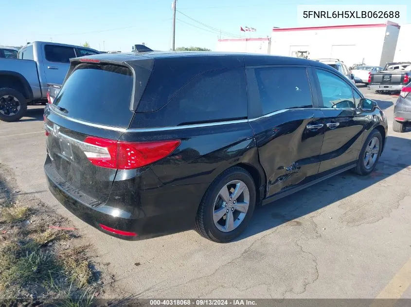 2020 Honda Odyssey Ex VIN: 5FNRL6H5XLB062688 Lot: 40318068