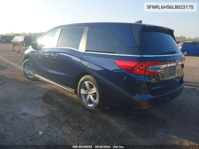 2020 Honda Odyssey Ex VIN: 5FNRL6H56LB023175 Lot: 40345052