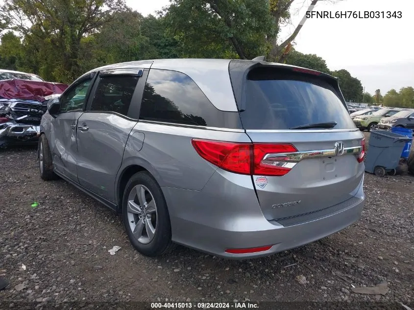 5FNRL6H76LB031343 2020 Honda Odyssey Exl