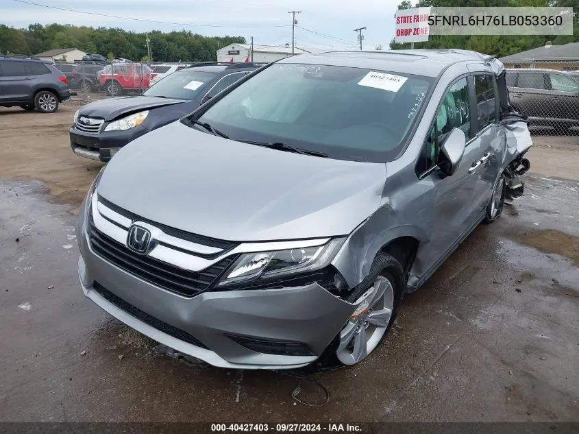 2020 Honda Odyssey Ex-L/Ex-L W/Navi Res VIN: 5FNRL6H76LB053360 Lot: 40427403