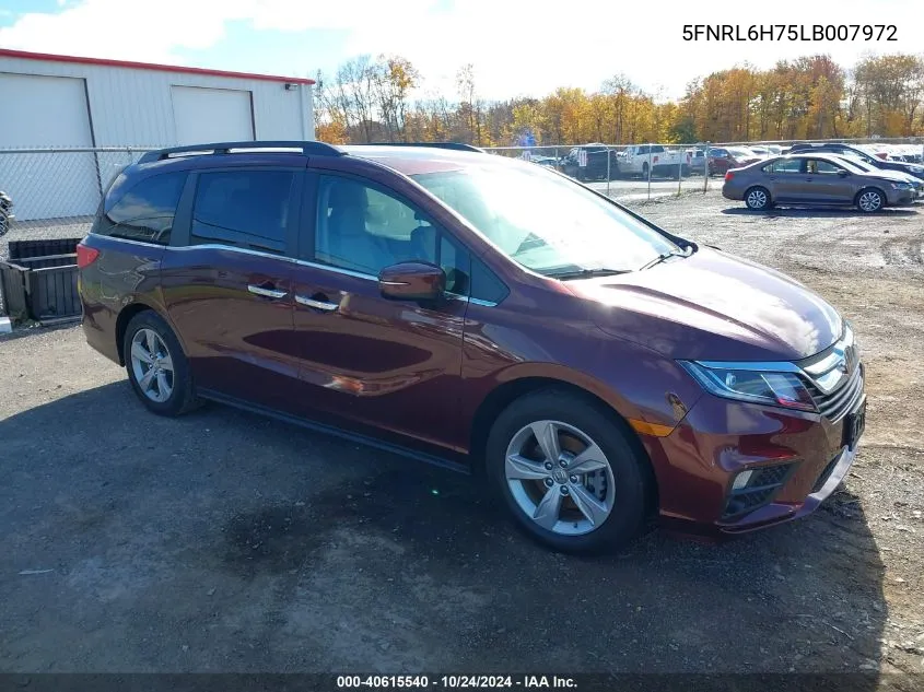 2020 Honda Odyssey Ex-L/Ex-L W/Navi Res VIN: 5FNRL6H75LB007972 Lot: 40615540