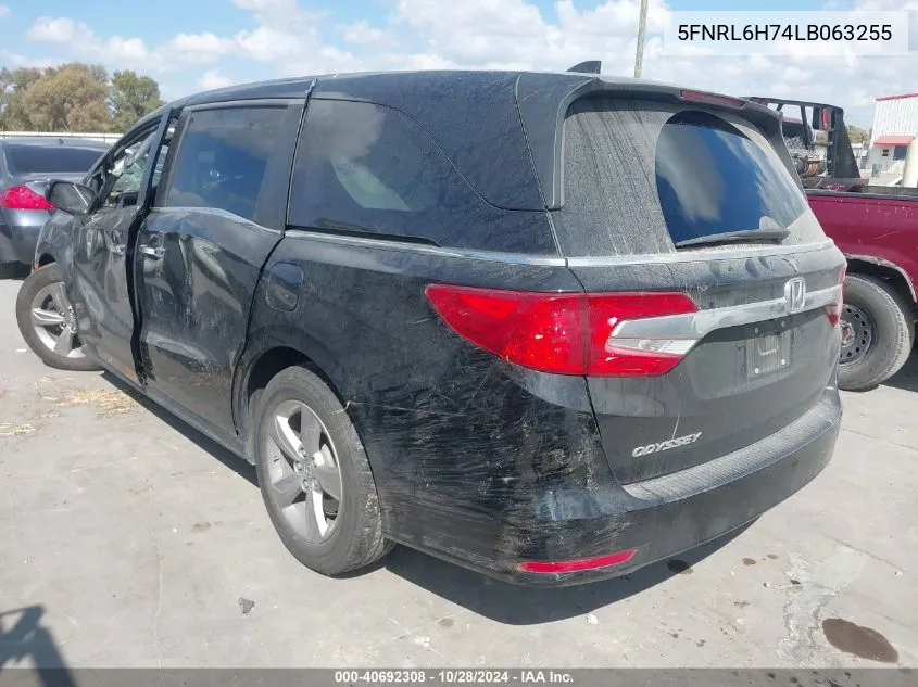 2020 Honda Odyssey Exl VIN: 5FNRL6H74LB063255 Lot: 40692308