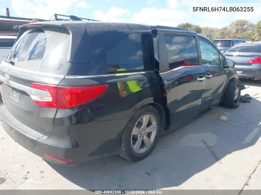 2020 Honda Odyssey Exl VIN: 5FNRL6H74LB063255 Lot: 40692308