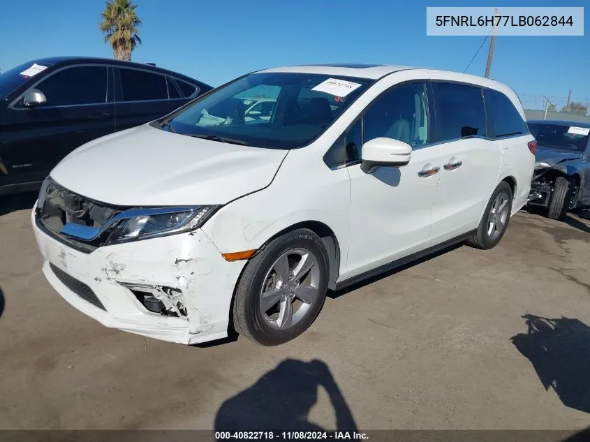 2020 Honda Odyssey Ex-L/Ex-L W/Navi Res VIN: 5FNRL6H77LB062844 Lot: 40822718