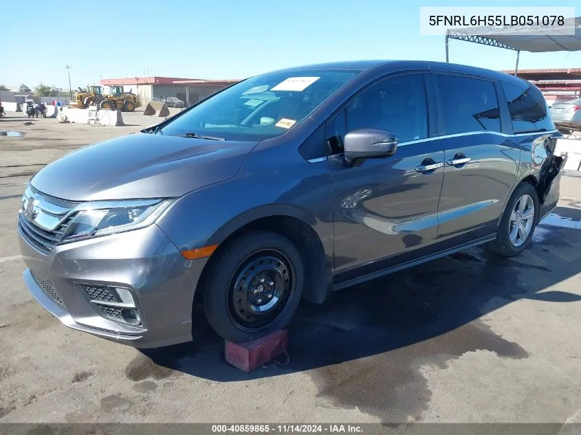 2020 Honda Odyssey Ex VIN: 5FNRL6H55LB051078 Lot: 40859865