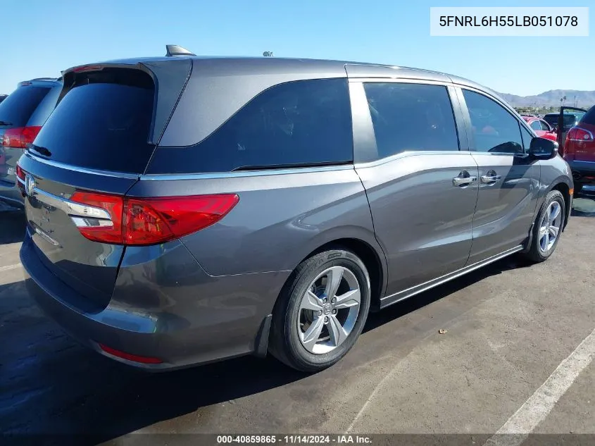 2020 Honda Odyssey Ex VIN: 5FNRL6H55LB051078 Lot: 40859865