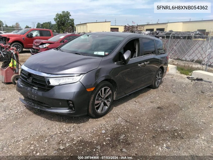 2022 Honda Odyssey Touring VIN: 5FNRL6H8XNB054362 Lot: 39784908