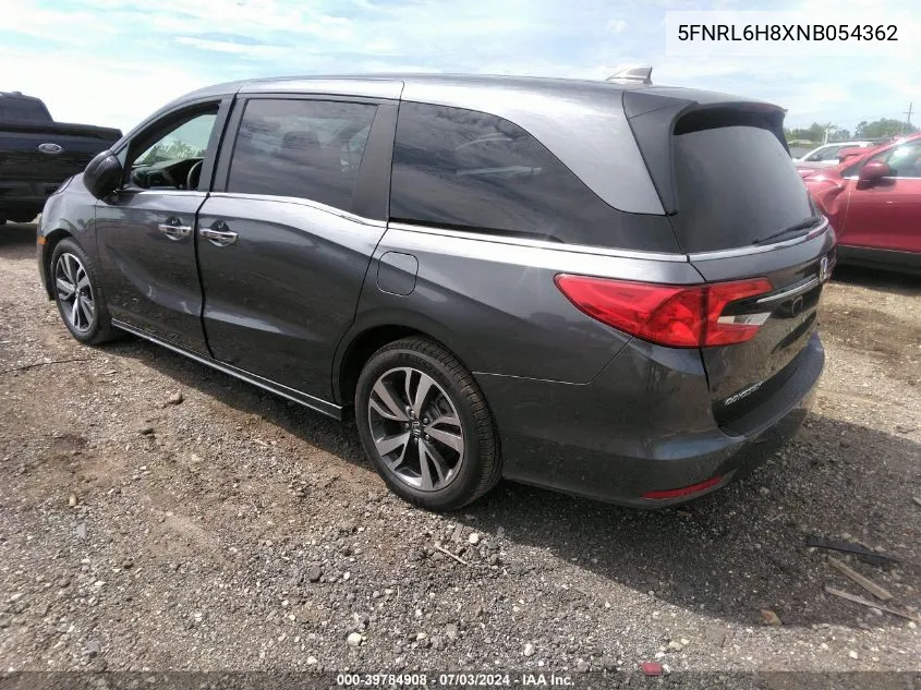 2022 Honda Odyssey Touring VIN: 5FNRL6H8XNB054362 Lot: 39784908