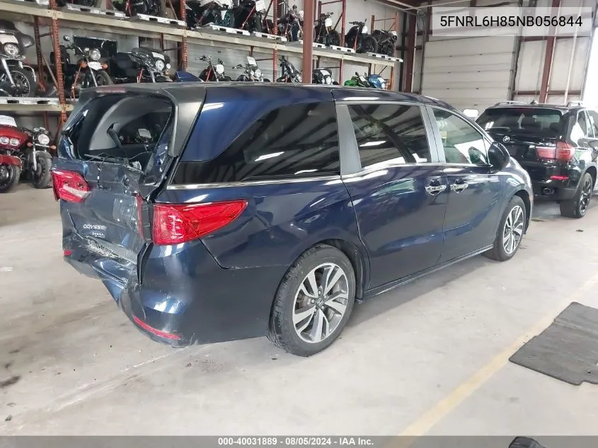 2022 Honda Odyssey Touring VIN: 5FNRL6H85NB056844 Lot: 40031889