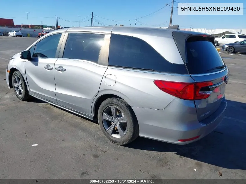 2022 Honda Odyssey Ex VIN: 5FNRL6H5XNB009430 Lot: 40732259