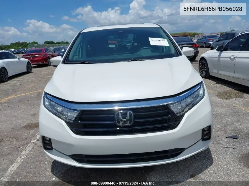 2023 Honda Odyssey Ex-L VIN: 5FNRL6H66PB056028 Lot: 39900440