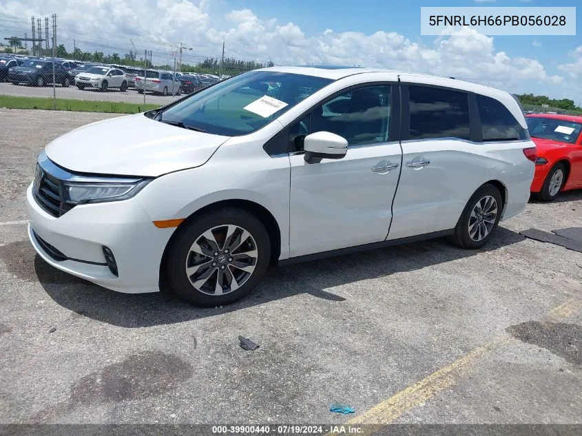 2023 Honda Odyssey Ex-L VIN: 5FNRL6H66PB056028 Lot: 39900440