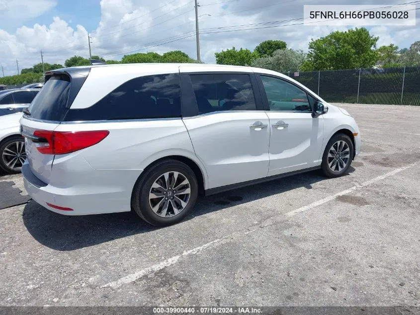 2023 Honda Odyssey Ex-L VIN: 5FNRL6H66PB056028 Lot: 39900440