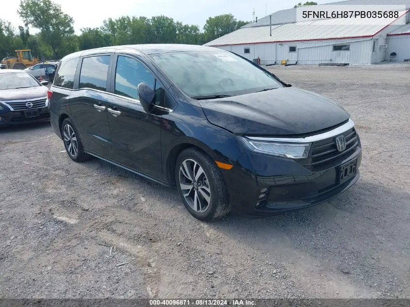 2023 Honda Odyssey Touring VIN: 5FNRL6H87PB035688 Lot: 40096871