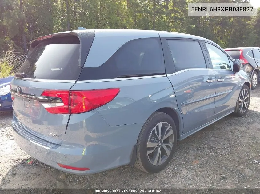 2023 Honda Odyssey Touring VIN: 5FNRL6H8XPB038827 Lot: 40293077