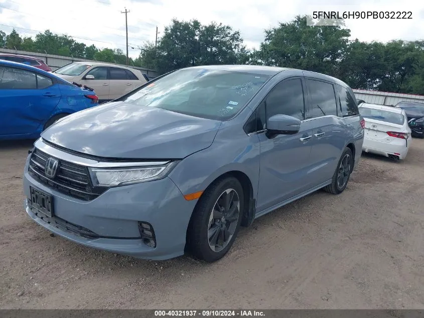 2023 Honda Odyssey Elite VIN: 5FNRL6H90PB032222 Lot: 40321937