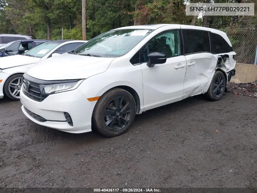 2023 Honda Odyssey Sport-L VIN: 5FNRL6H77PB029221 Lot: 40436117