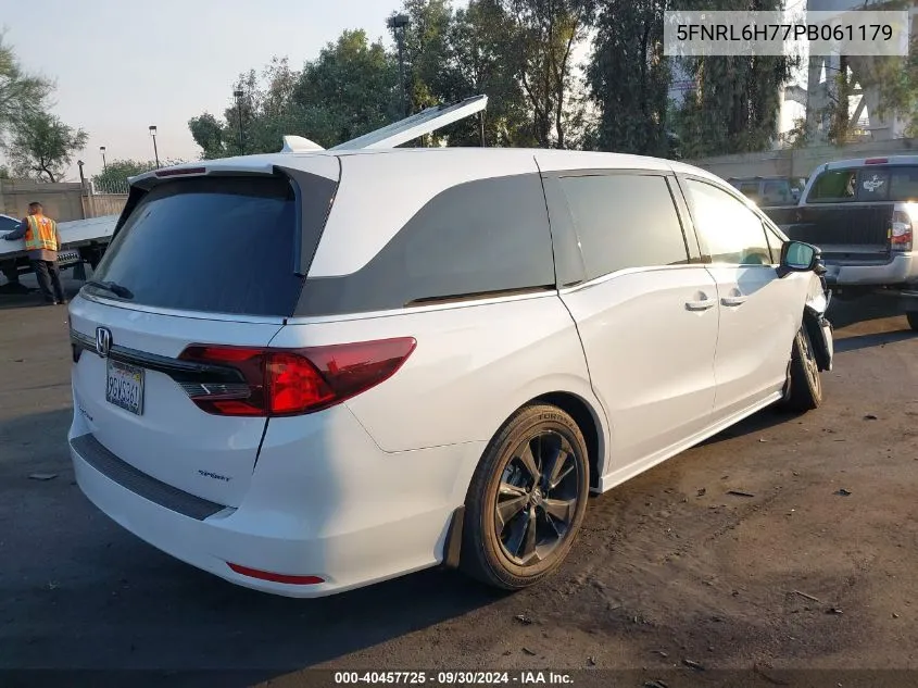 2023 Honda Odyssey Sport-L VIN: 5FNRL6H77PB061179 Lot: 40457725