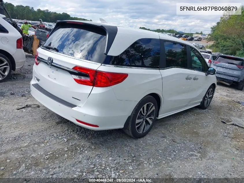 2023 Honda Odyssey Touring VIN: 5FNRL6H87PB060879 Lot: 40466245