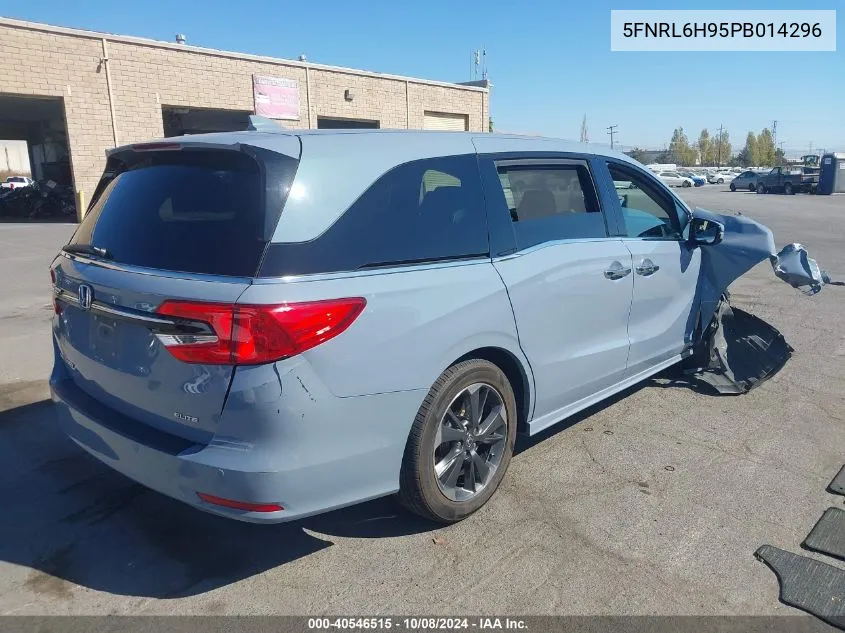 2023 Honda Odyssey Elite VIN: 5FNRL6H95PB014296 Lot: 40546515