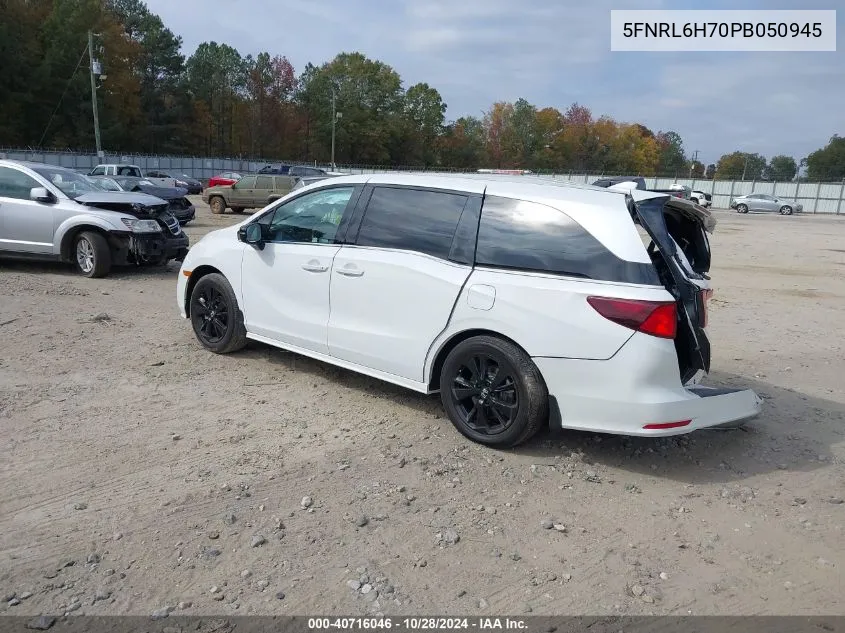 2023 Honda Odyssey Sport VIN: 5FNRL6H70PB050945 Lot: 40716046