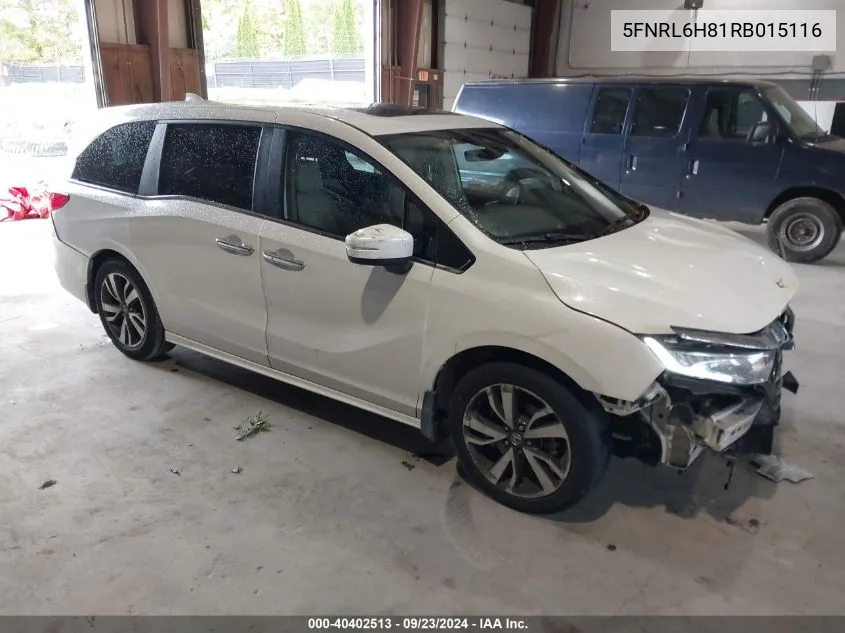 2024 Honda Odyssey Touring VIN: 5FNRL6H81RB015116 Lot: 40402513