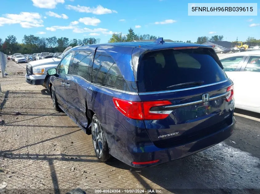 2024 Honda Odyssey Elite VIN: 5FNRL6H96RB039615 Lot: 40524304