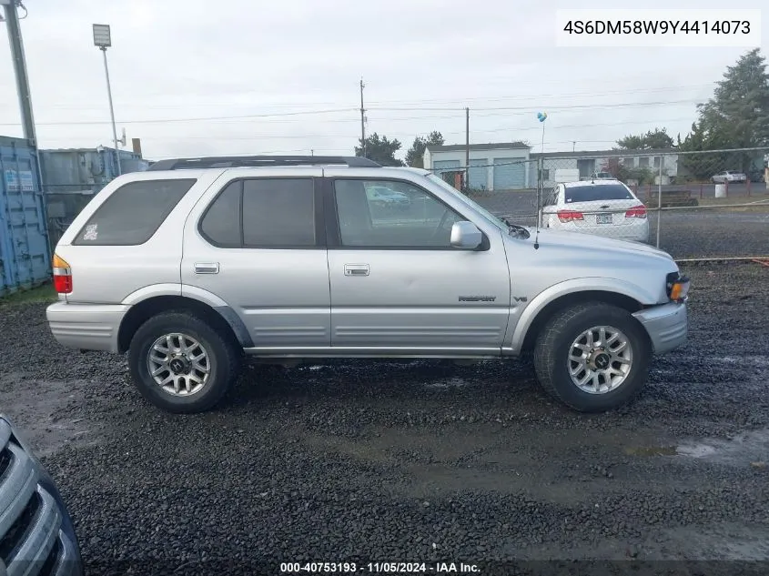 2000 Honda Passport Ex/Lx VIN: 4S6DM58W9Y4414073 Lot: 40753193