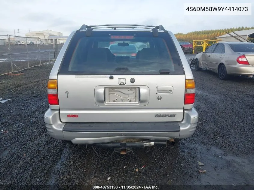 2000 Honda Passport Ex/Lx VIN: 4S6DM58W9Y4414073 Lot: 40753193