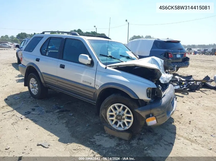 2001 Honda Passport Ex/Lx VIN: 4S6CK58W314415081 Lot: 39663542