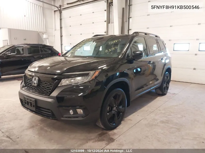 2019 Honda Passport VIN: 5FNYF8H91KB500546 Lot: 12103899