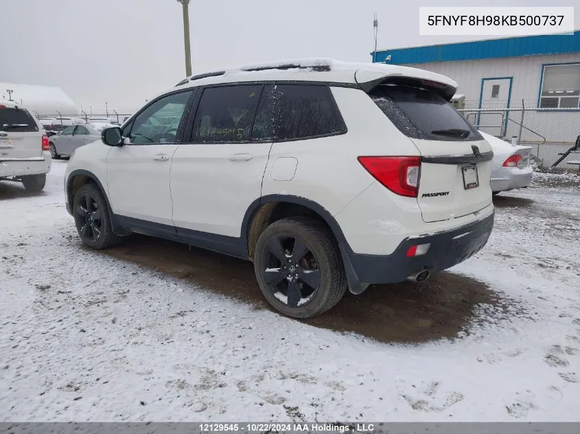 2019 Honda Passport VIN: 5FNYF8H98KB500737 Lot: 12129545