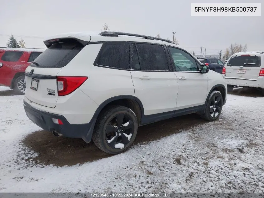 2019 Honda Passport VIN: 5FNYF8H98KB500737 Lot: 12129545