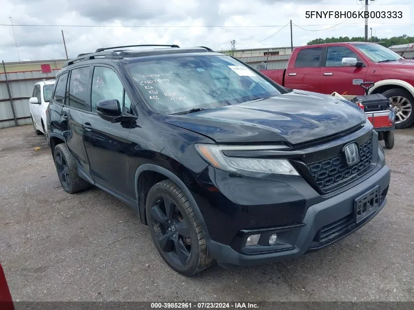 2019 Honda Passport Elite VIN: 5FNYF8H06KB003333 Lot: 39852961