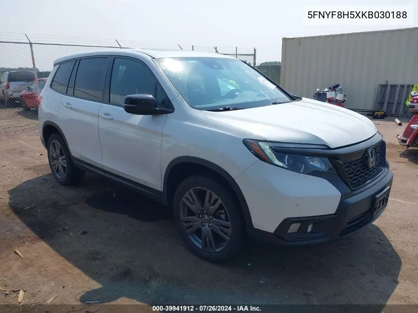 2019 Honda Passport Ex-L VIN: 5FNYF8H5XKB030188 Lot: 39941912